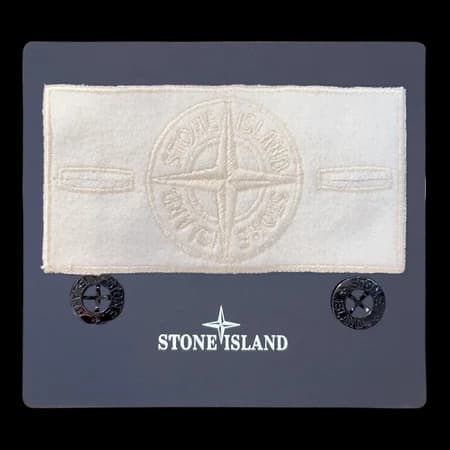 Front view of off-white compass design